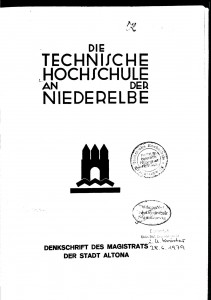Titelblatt Die Technische Hochschule an der Niederelbe (1928)
