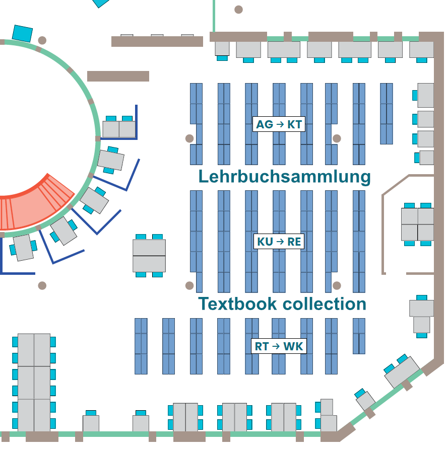 Overview map of the Textbook Collection