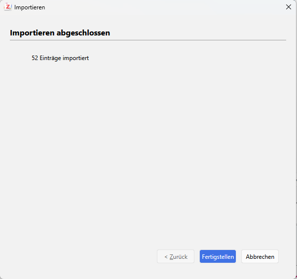 Importbestätigung
