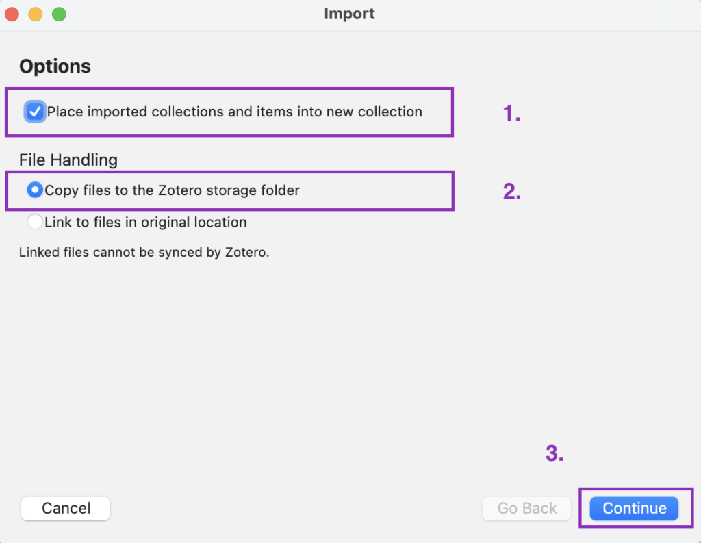 Import-Optionen