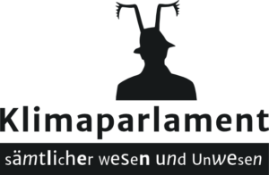 Logo des Klimaparlaments, das zu deren Webseite verlinkt
